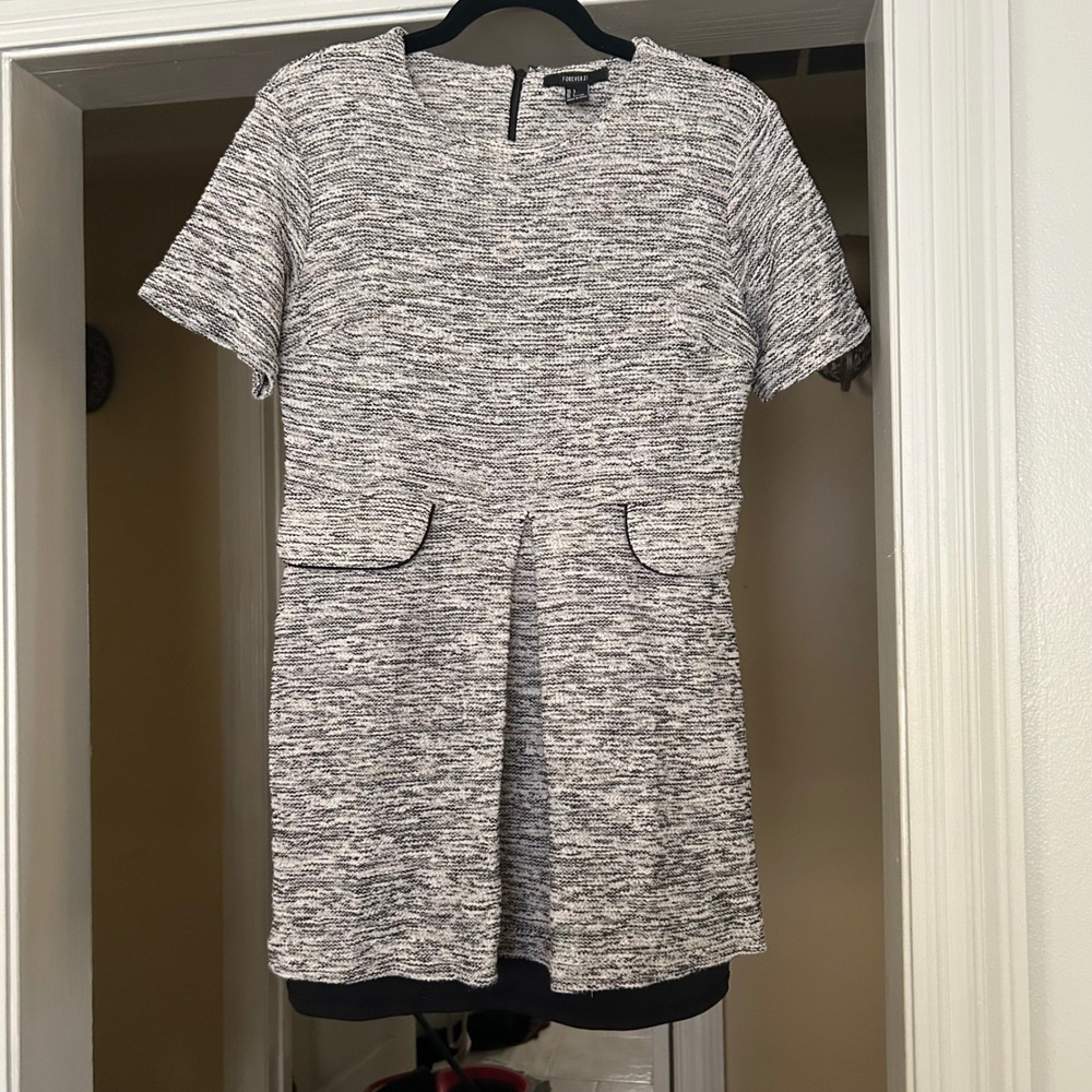 Forever‎ 21 Tweed Dress - Short Sleeve Career Casual - L
